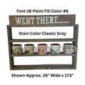 Personalized Coffee Mug Rack: You Are Here Collection Display Shelf Up to 5 Mugs Across, 26"