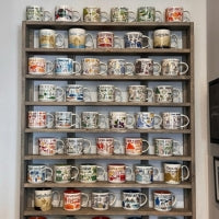 You Are Here Mug Rack – XL Coffee Mug Display Shelf | Holds 16–72 Mugs Up to 8 Mugs Across