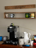 You Are Here Mug Rack – XL Coffee Mug Display Shelf | Holds 16–72 Mugs Up to 8 Mugs Across
